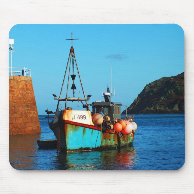 Fischerboot in Bonne Nuit, Jersey Mousepad (Vorne)
