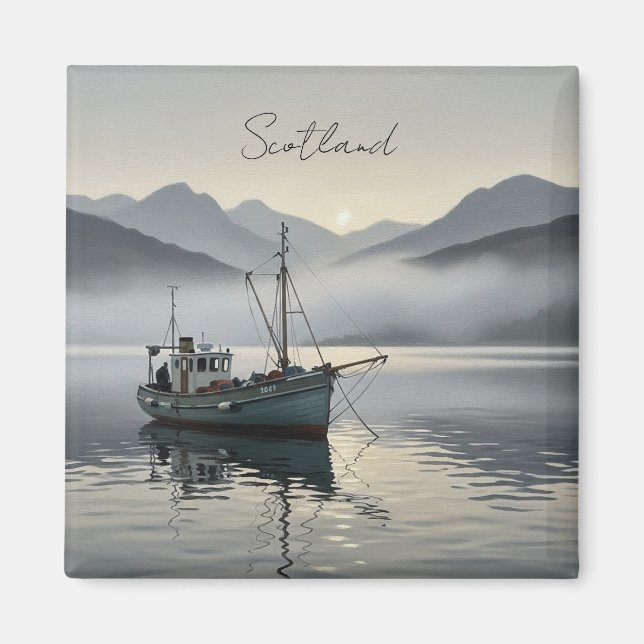 Fischerboot in Schottland Magnet (Vorne)