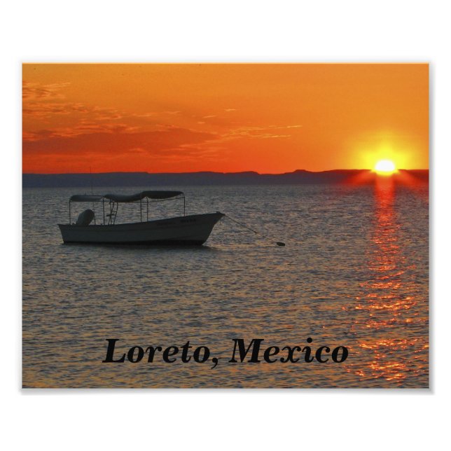 Fischerboot, Loreto Mexico Foto drucken (Vorne)