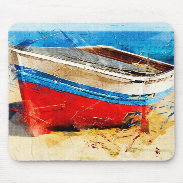 Fischerboot Mousepad (Vorne)
