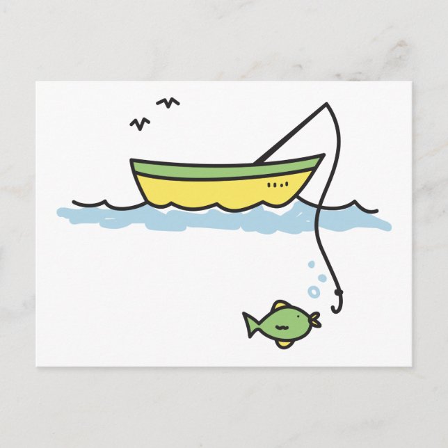 Fischerboot Postkarte (Vorderseite)