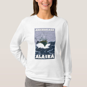 Fischerboot-Szene - Anchorage, Alaska T-Shirt