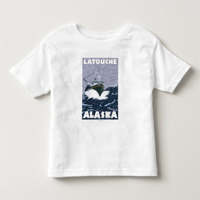 Fischerboot-Szene - Latouche, Alaska Kleinkind T-shirt (Vorderseite)