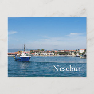 Fischerboot zum Meer Postkarte