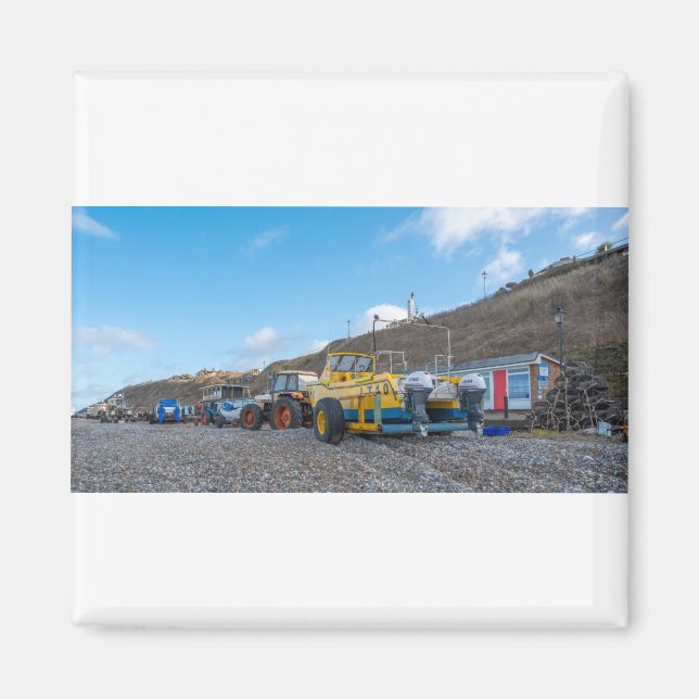 Fischerboote am Cromer Beach, Norfolk Magnet (Vorne)