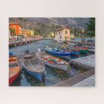 Fischerboote am See in Riva del Garda Italien<br><div class="desc">Dieses landschaftliche Puzzle beinhaltet bunte Fischerboote an der Riva del Garda in Italien #travel #jigsawpuzzle #stockingstuffers #games #games</div>