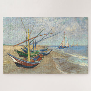 Fischerboote am Strand von Vincent Van Gogh