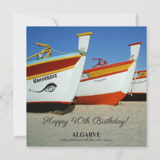 Fischerboote auf dem Foto der Algarve