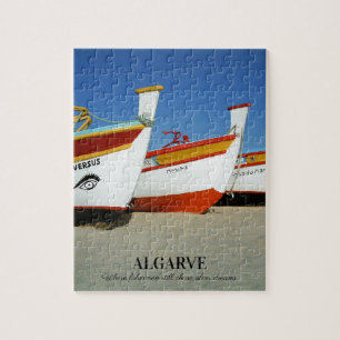 Fischerboote auf dem Foto der Algarve