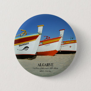 Fischerboote auf dem Foto der Algarve Button
