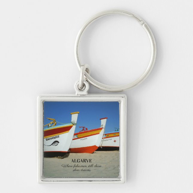 Fischerboote auf dem Foto der Algarve Schlüsselanhänger (Vorne)