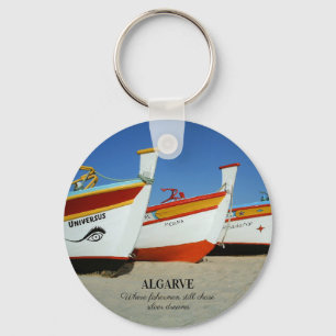 Fischerboote auf dem Foto der Algarve Schlüsselanhänger