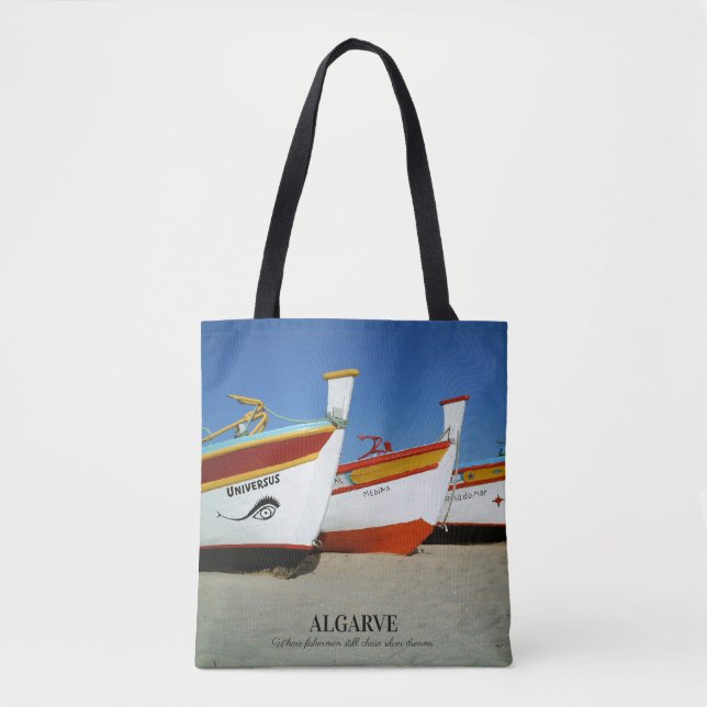 Fischerboote auf dem Foto der Algarve Tasche (Vorderseite)
