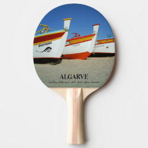Fischerboote auf dem Foto der Algarve Tischtennis Schläger