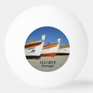 Fischerboote auf dem Foto der Algarve Tischtennisball