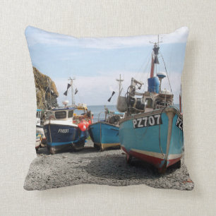 Fischerboote Cadgwith Cornwall England Kissen