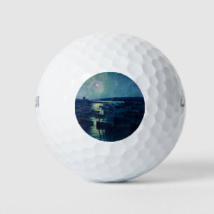 Fischerboote im Mondlicht (Camaret, Frankreich) Golfball