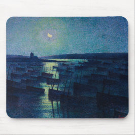 Fischerboote im Mondlicht (Camaret, Frankreich) Mousepad