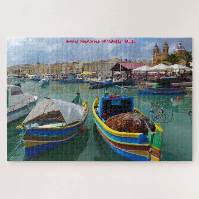 Fischerboote Maltas. Jigsaw Puzzle (Horizontal)