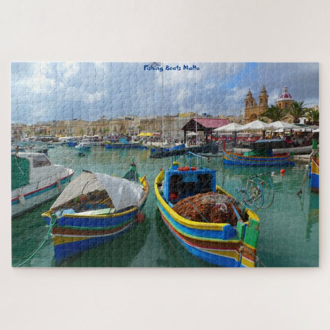 Fischerboote Maltas. Jigsaw Puzzle (Horizontal)