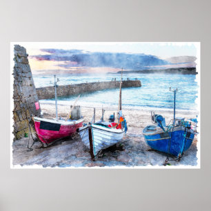 Fischerboote - Sennen Cove, Cornwall, Vereinigtes  Poster