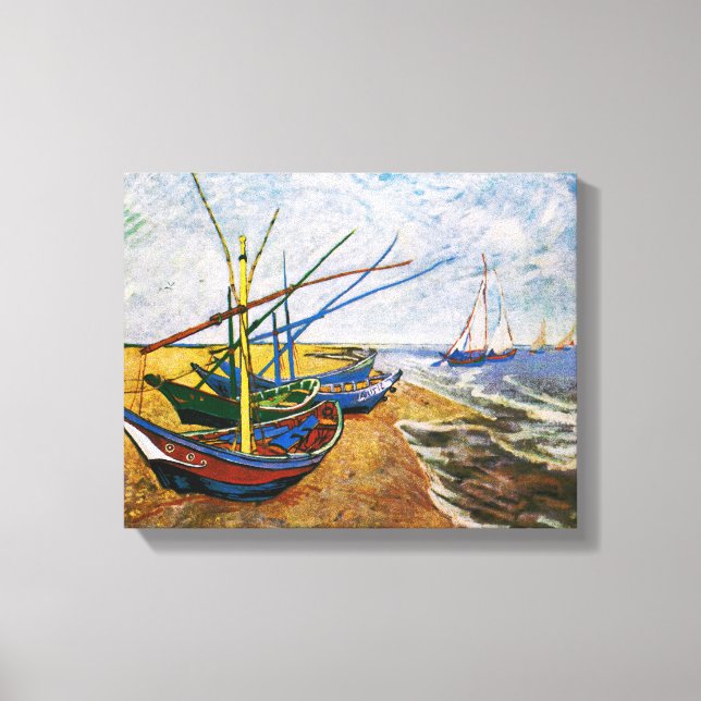 Fischerboote von Vincent van Gogh Leinwanddruck (Vorderseite)