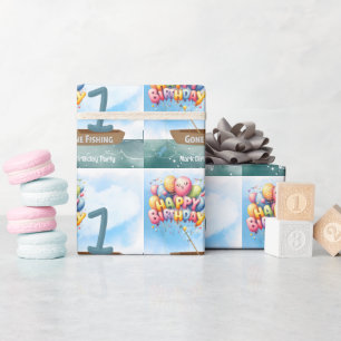 Fischerei 1. Geburtstag Geschenkpapier