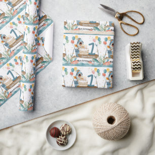 Fischerei 1. Geburtstag Geschenkpapier
