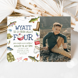 Fischerei 4. Geburtstag Foto Einladung