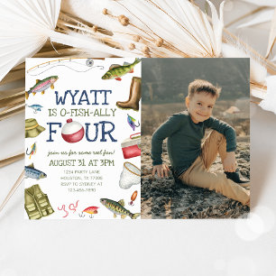 Fischerei 4. Geburtstag Foto Einladung