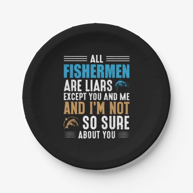Fischerei Art All Fisherman Pappteller (Vorderseite)