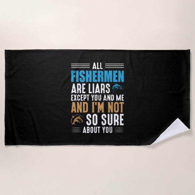 Fischerei Art All Fisherman Strandtuch (Vorderseite)