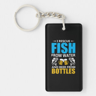 Fischerei Art I Rettung von Fischen aus Wasser Schlüsselanhänger