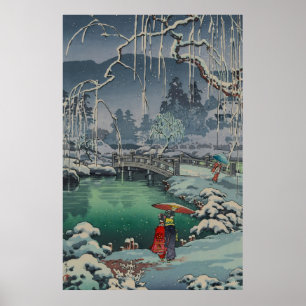 Fischerei auf Kormorane in Nagaragawa 1940 durch T Poster