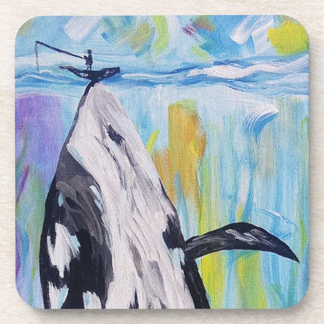 Fischerei auf Orca-Untersetzer-Set Getränkeuntersetzer (Vorderseite)