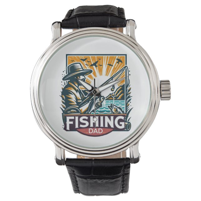Fischerei auf Shirt Armbanduhr (Vorderseite)