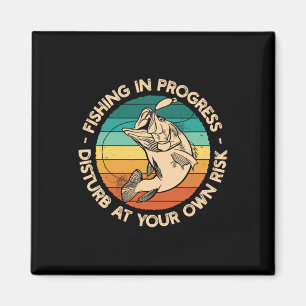 Fischerei auf Shirt in der Fischerei Magnet