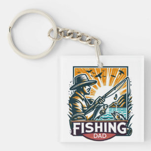 Fischerei auf Shirt Schlüsselanhänger