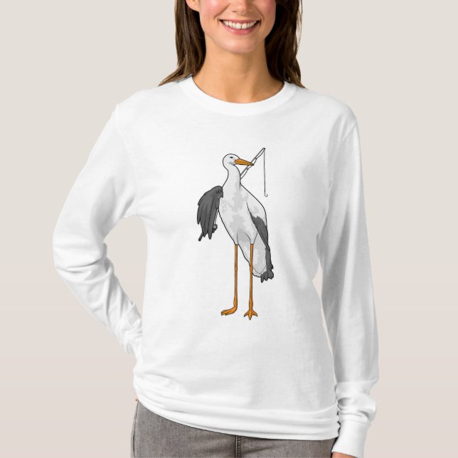 Fischerei auf Storchen T-Shirt (Vorderseite)