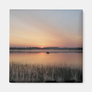 Fischerei bei Sonnenaufgang Magnet