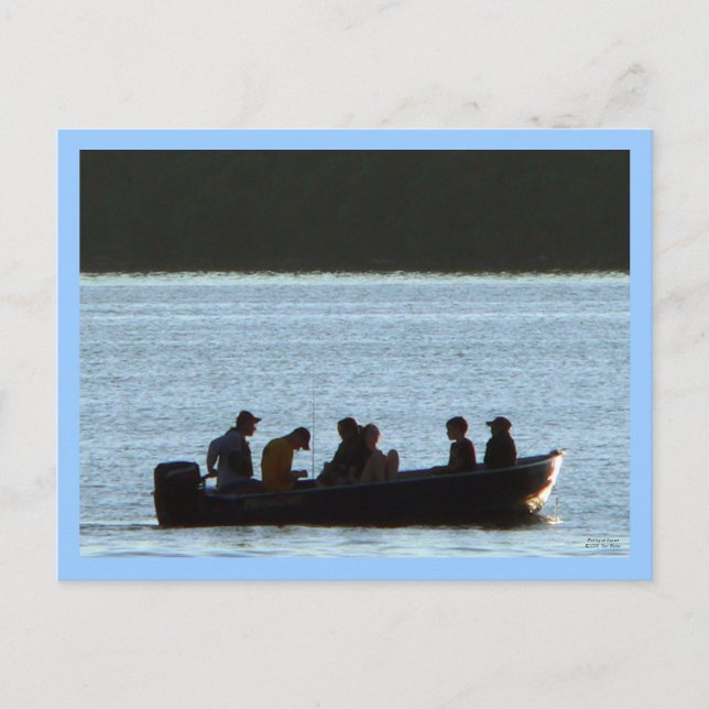Fischerei bei Sunset Postcard Postkarte (Vorderseite)