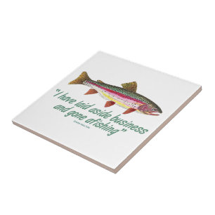 Fischerei des Zitats Fliese