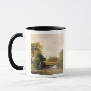 Fischerei: Einen Fisch (Öl auf Leinwand) spielen Tasse