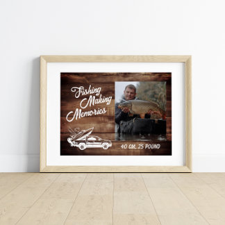 Fischerei Erinnerungen Vatertag Fischen Poster
