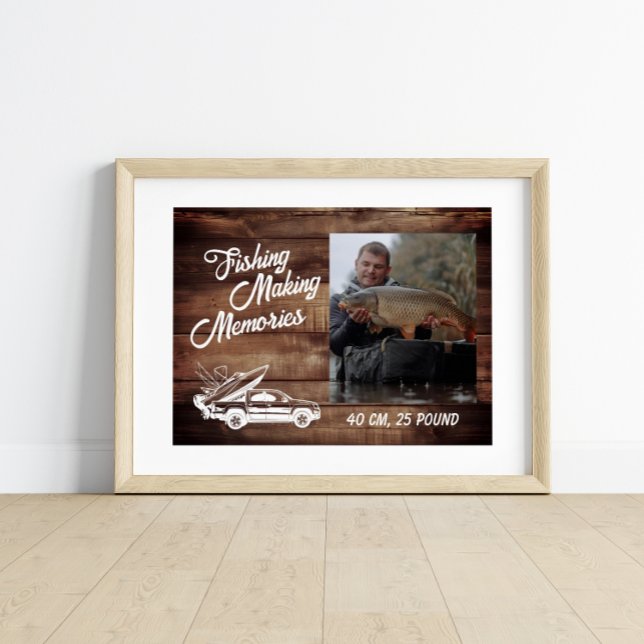 Fischerei Erinnerungen Vatertag Fischen Poster (Von Creator hochgeladen)