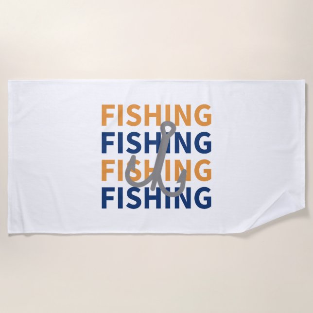 Fischerei, Fischfang, Fischerei, Fischerei - Fisch Strandtuch (Vorderseite)