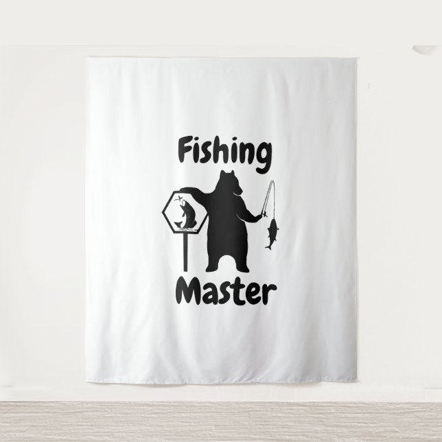 Fischerei, Funny Fishing, Bärenfischerei, Liebe de Wandteppich (Vorderseite)