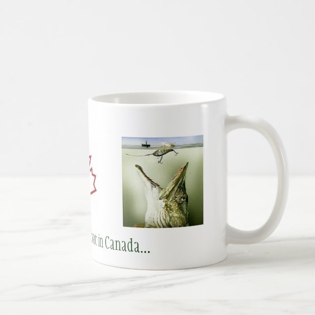 Fischerei für europäischen Hecht in Kanada Kaffeetasse (Rechts)