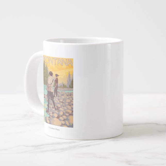 Fischerei für Frauen - Montana Jumbo-Tasse (Vorderseite Links)
