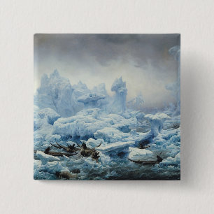 Fischerei für Walroß im Nordpolarmeer, 1841 Button